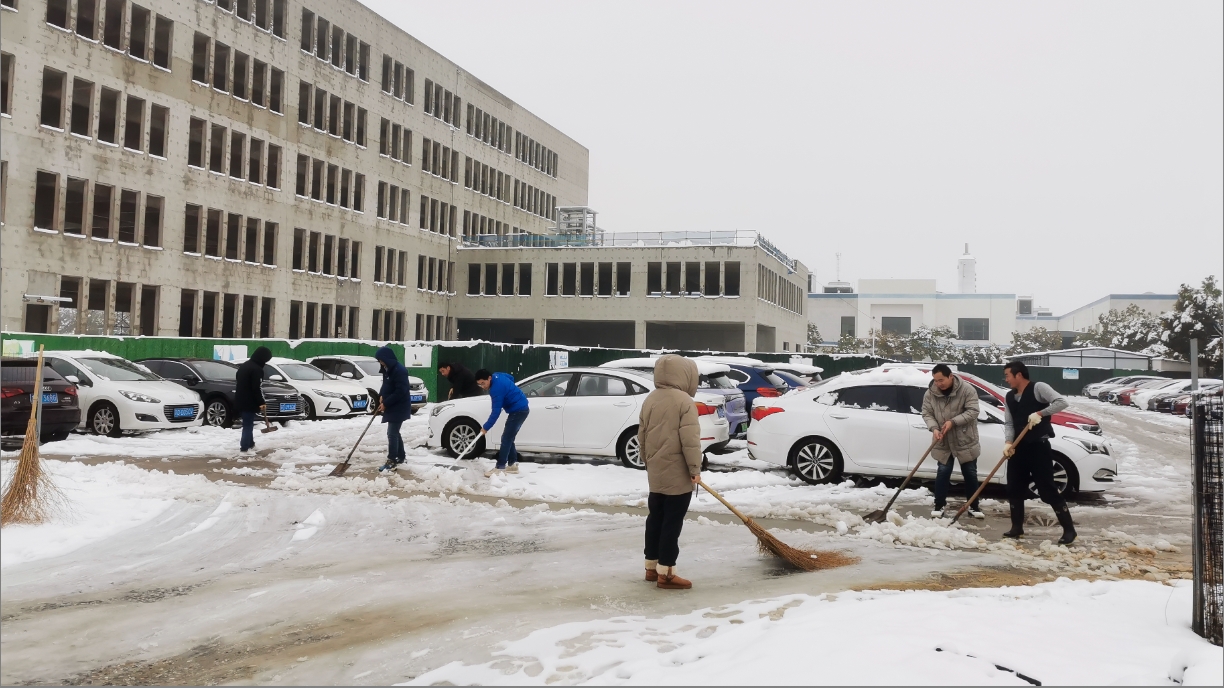 雪绽琼花日 扫雪暖心时丨万搏官方注册开展扫雪除冰活动